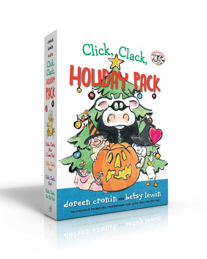 Click, Clack, Holiday Pack (Boxed Set): Click, Clack, Moo I Love You!; Click, Clack, Peep!; Click, Clack, Boo!; Click, Clack, Ho, Ho, Ho! by Doreen Cronin - Hardcover cover