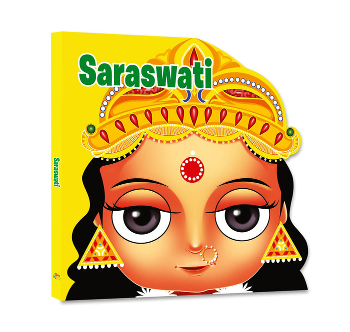 Front cover of the Board Book book 'CUT OUT BOARD BOOK GODS AND GODDNESSES SARASWATI' by Na.
