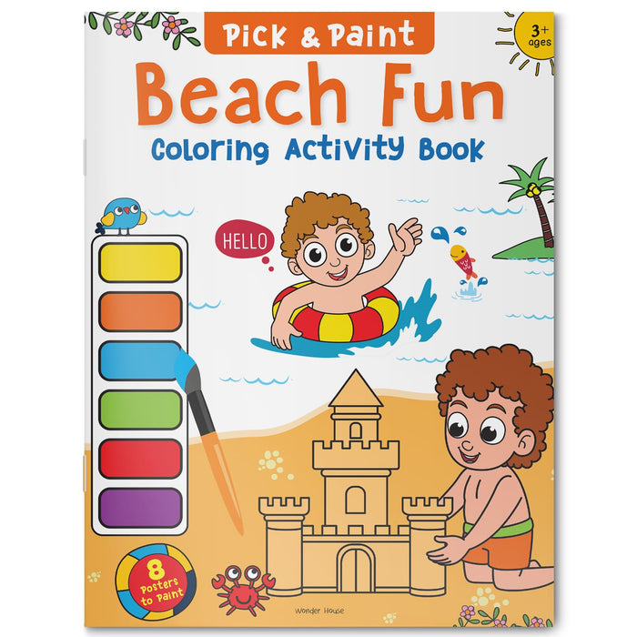 Pick and Paint Coloring Activity Book For Kids: Beach fun by Wonder House Books - Paperback cover