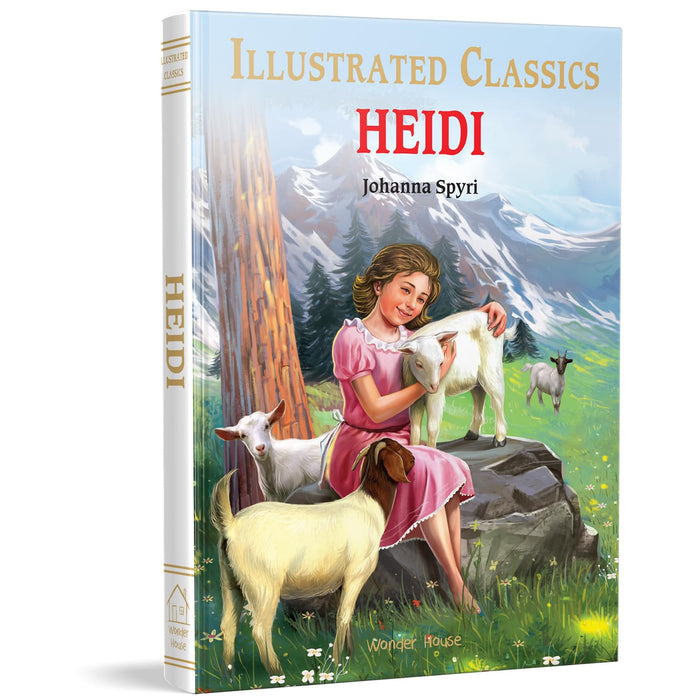 Heidi : illustrated Abridged Children Classics English Novel with Review Questions by Johanna Spyri - Hardcover cover