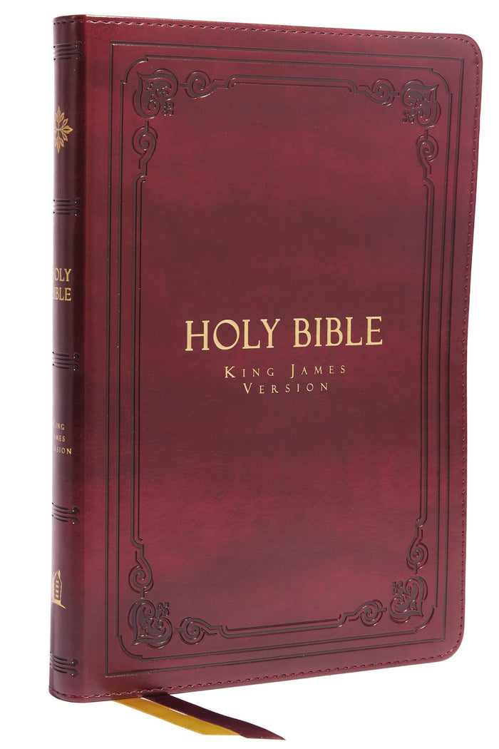 KJV Holy Bible: Large Print Thinline, Burgundy Leathersoft, Red Letter, Comfort Print: King James Version by Thomas Nelson - Imitation Leather cover