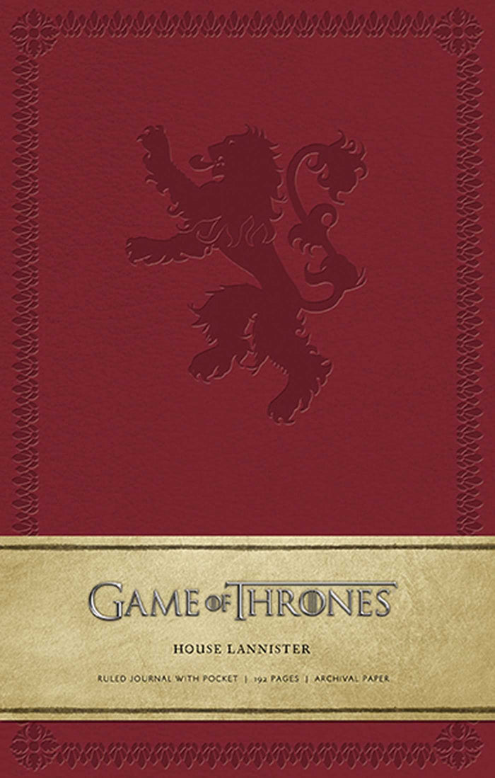 Game of Thrones: House Lannister Hardcover Ruled Journal (Large) by creator - Hardcover cover