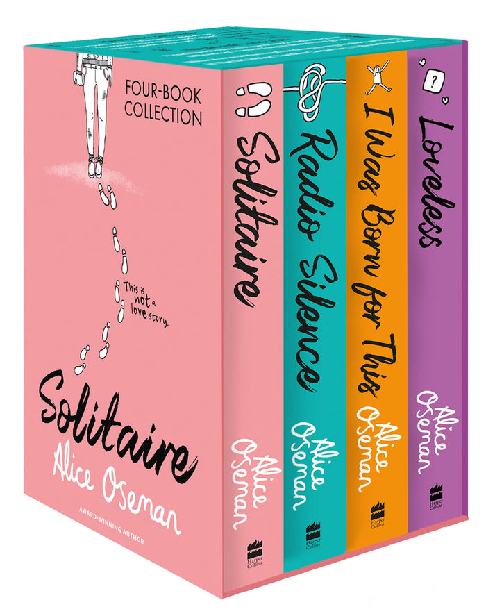 Alice Oseman Four-Book Collection Box Set (Solitaire, Radio Silence, I Was Born For This, Loveless): TikTok made me buy it! From the YA Prize winning author and creator of Netflix series HEARTSTOPPER by Alice Oseman - Paperback cover