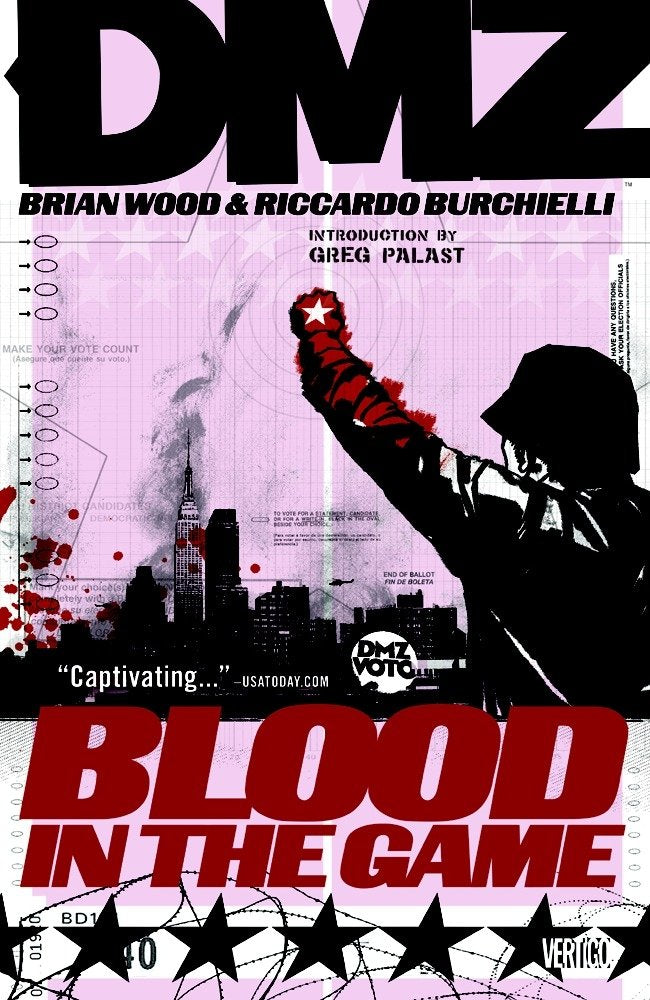 DMZ Vol. 6: Blood in the Game by Brian Wood - Paperback cover