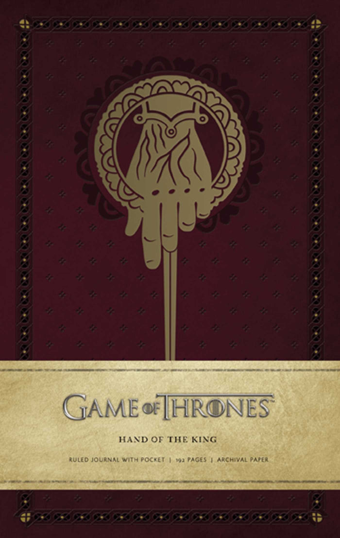 Game of Thrones: Hand of the King Hardcover Ruled Journal by . HBO - Hardcover cover