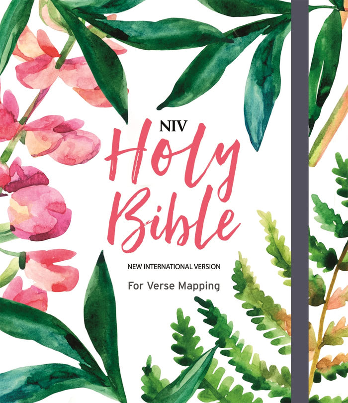 NIV Bible for Journalling and Verse-Mapping: Pink by New International Version - Hardcover cover