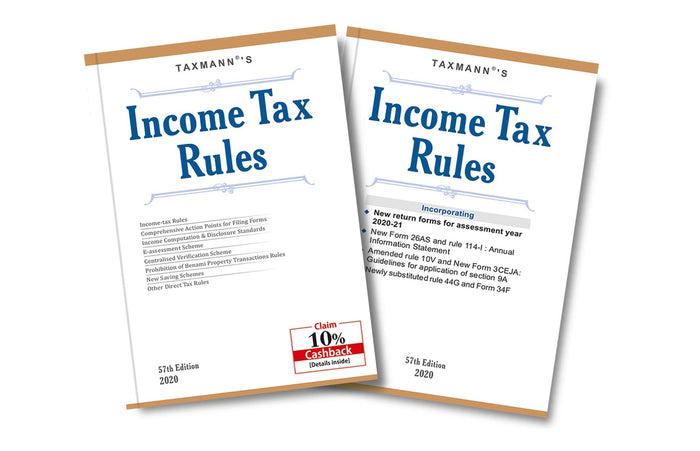 Taxmann's Income Tax Rules Updated till Income-tax (20th Amendment) Rules, 2020 (57th Edition 2020) by Taxmann - Paperback cover