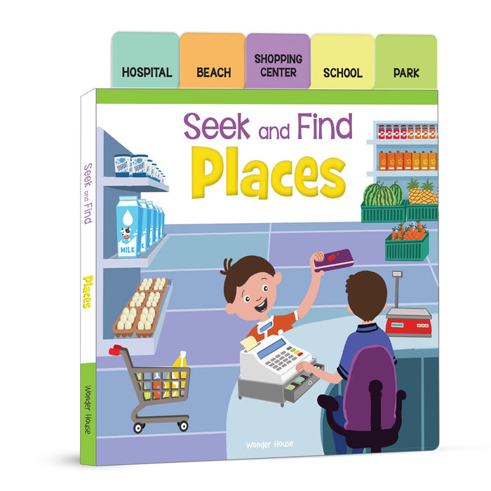 Seek And Find - Places : Early Learning Board Books With Tabs by Wonder House Books - Board Book cover