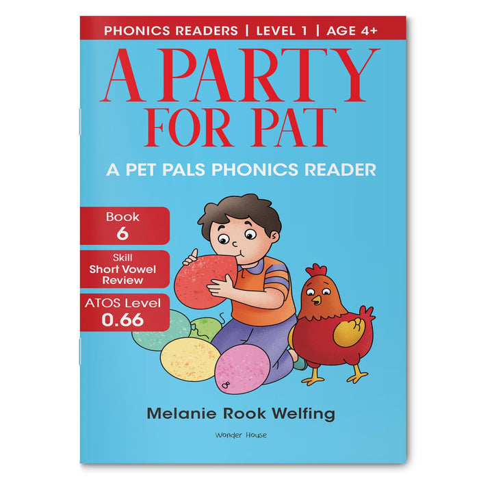 A Party for Pat: A Pet Pals Phonics Readers Level 1 by Melanie Rook Welfing - Paperback cover