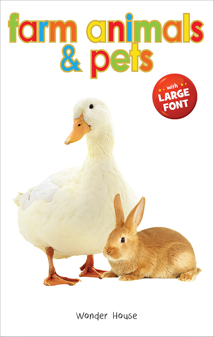 Farm Animals & Pets - Early Learning Board Book With Large Font : Big Board Books Series by Wonder House Books - Board Book cover