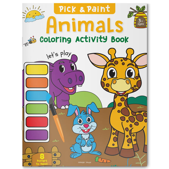 Pick and Paint Coloring Activity Book For Kids: Animals by Wonder House Books - Paperback cover