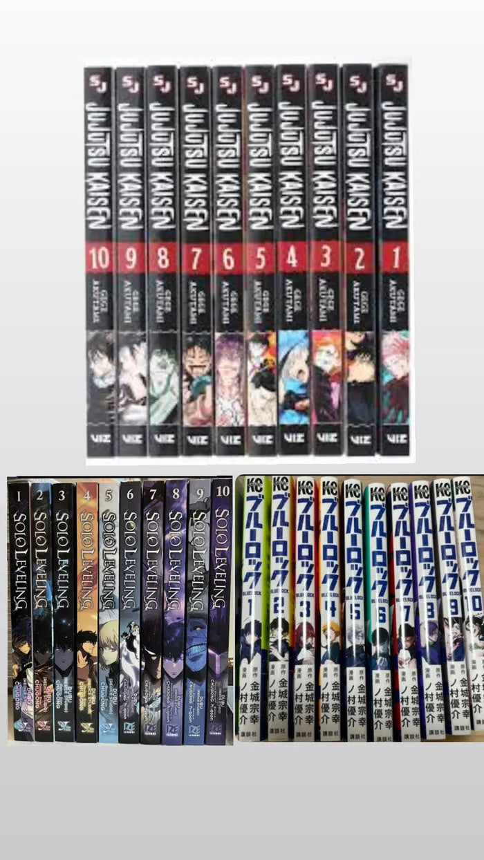 Jujutsu Kaisen by Gege Akutami: Volume 1-10 || Solo Leveling, Vol. 1-10 || Blue Lock Manga Series 1-10 || ?? With Bonus Manga Wall Framed Poster! - bulkbookshop.com
