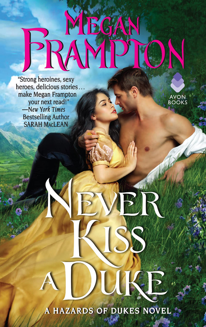 Never Kiss a Duke: A Hazards of Dukes Novel by Megan Frampton - Mass Market Paperback cover