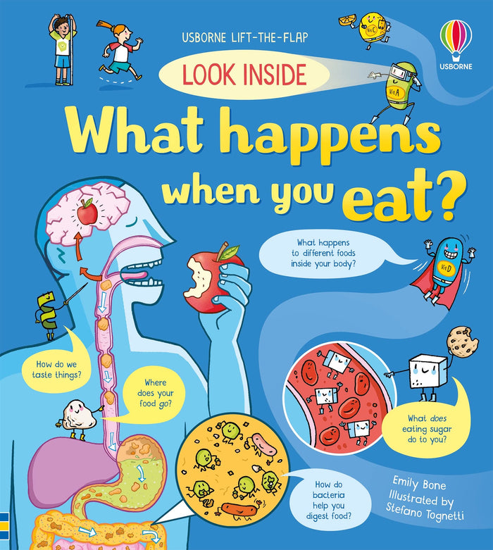 Look Inside What Happens When You Eat by Emily Bone - Board Book cover