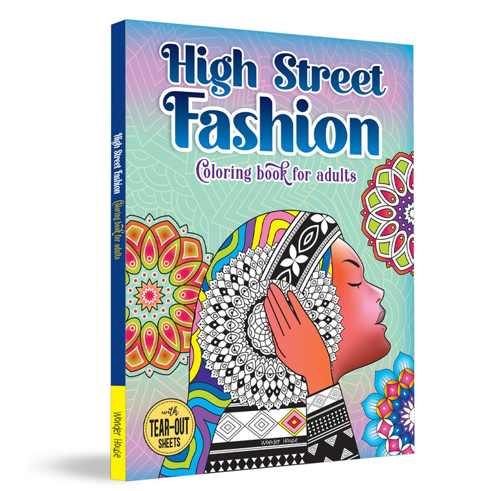 High Street Fashion Coloring book for adults by Wonder House Books - Paperback cover