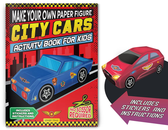 Make your own Paper Figure - City Cars (Activity Book for kids) by Wonder House Books - Paperback cover