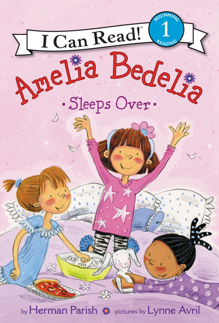 Amelia Bedelia Sleeps Over: A Fun Beginning Reader for Kids (Ages 4-8) about Friends and Silly Sleepover Mix-Ups (I Can Read Level 1) by Herman Parish - Paperback cover