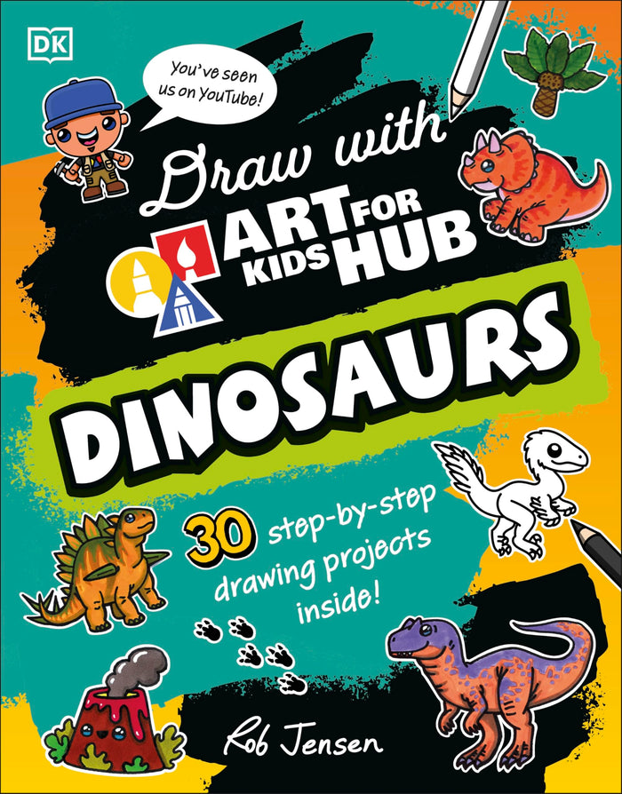 DK Children Draw with Art for Kids Hub Dinosaurs. by Art for Kids Hub and Rob Jensen - Paperback cover