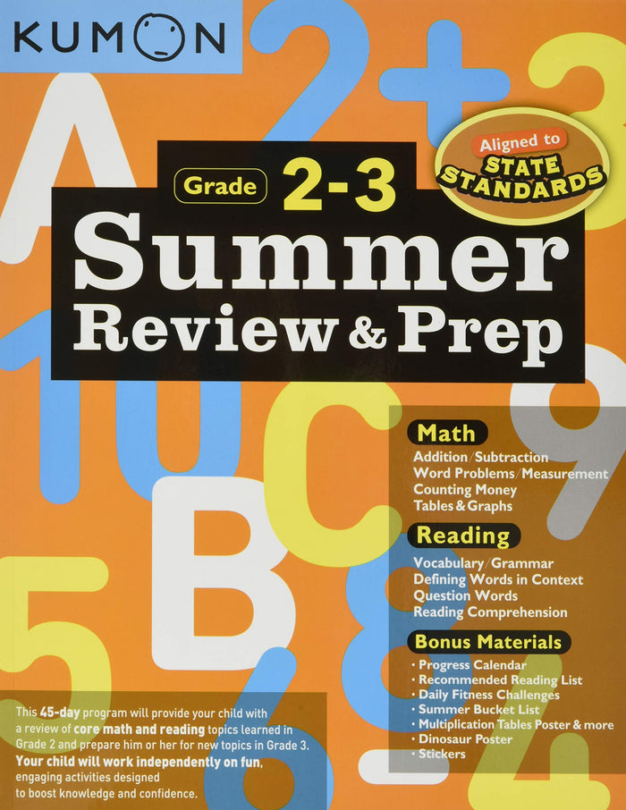 Summer Review & Prep Grades 2-3 by Kumon - Paperback cover