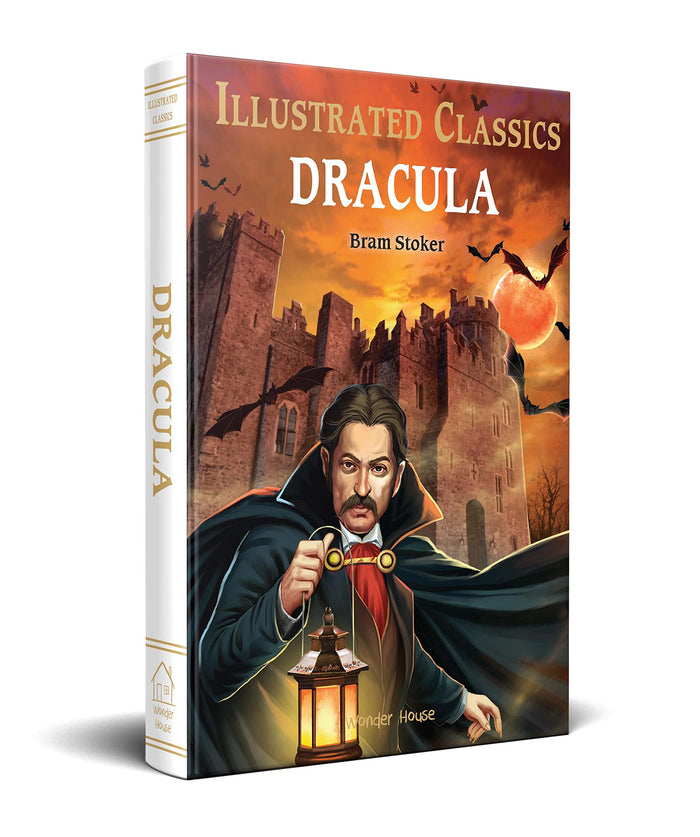 Dracula : llustrated Abridged Children Classic English Novel with Review Questions (Illustrated Classics) by Wonder House Books - Hardcover cover