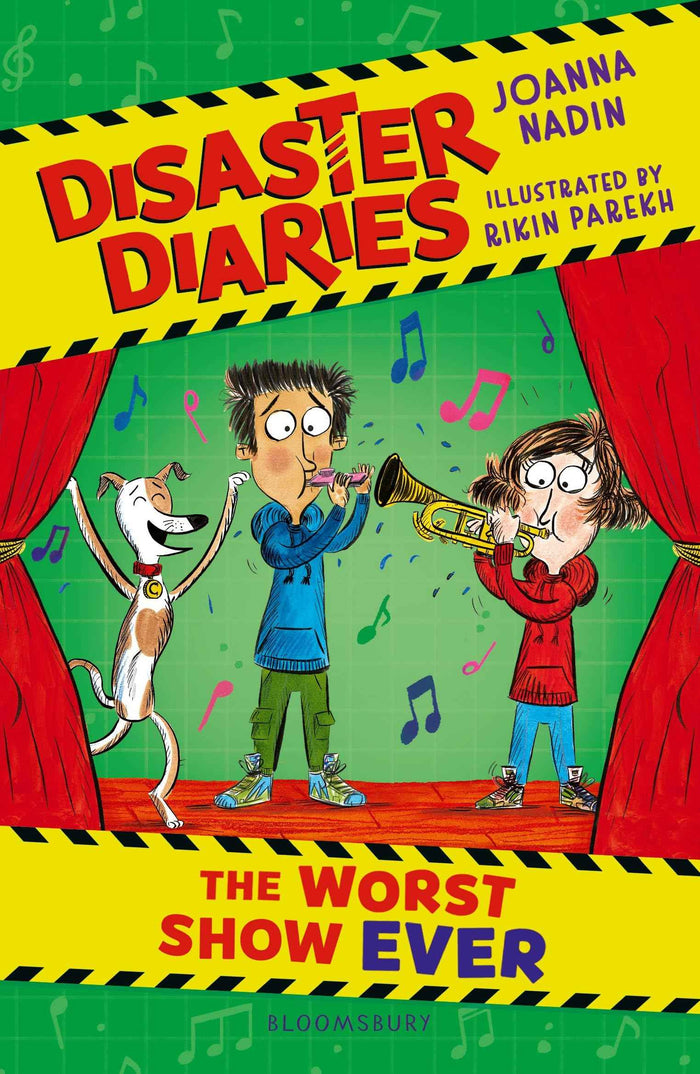 Front cover of the book 'Bloomsbury Childrens Books Bloomsbury Disaster Diaries The Worst Show Ever The hilarious new series from the creators of' by Joanna Nadin.