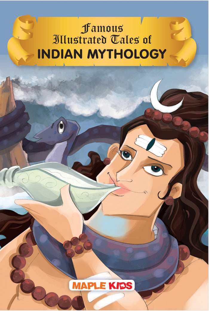 Indian Mythology (Illustrated) - Story Book for Kids (Famous Illustrated Tales) by Maple Press - Paperback cover