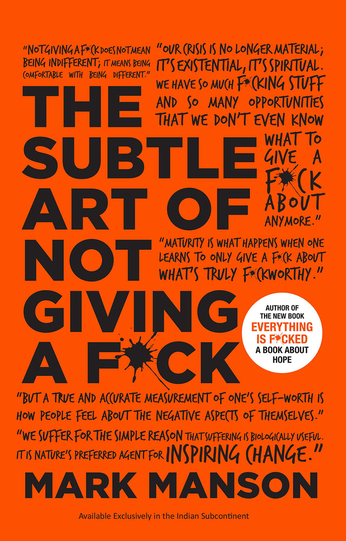 The Subtle Art of Not Giving a F*ck by Mark Manson - Hardcover cover