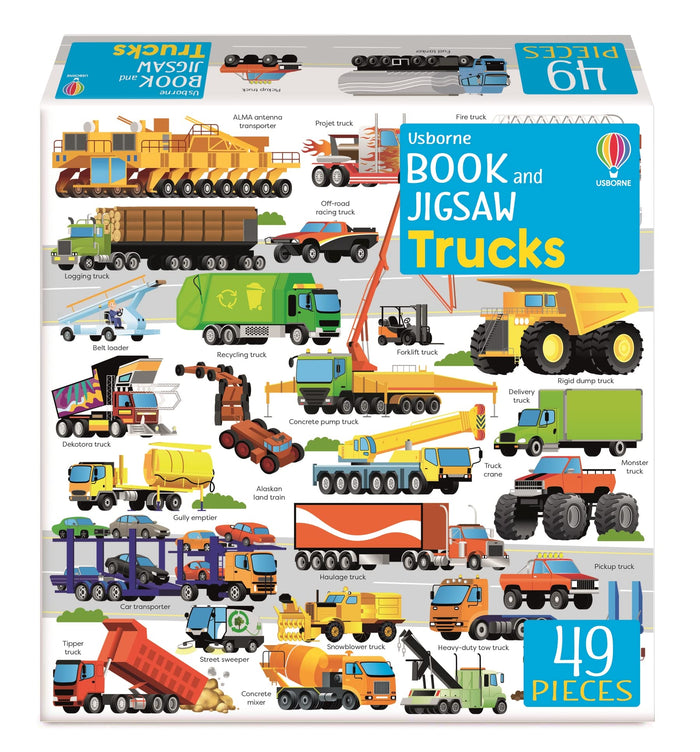 Usborne Book and Jigsaw Trucks by Sam Smith - Paperback cover