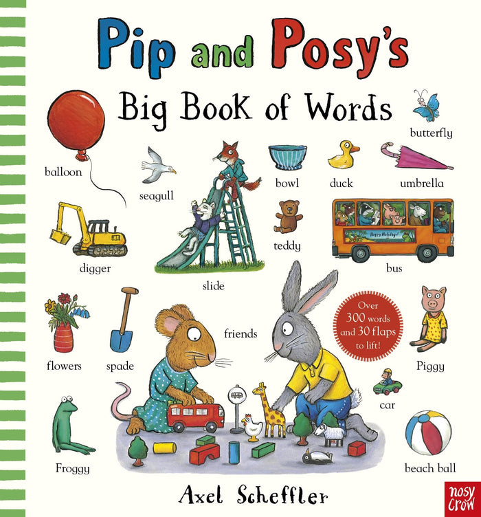 Nosy Crow Pip and Posys Big Book of Words. by Axel Scheffler - Board Book cover