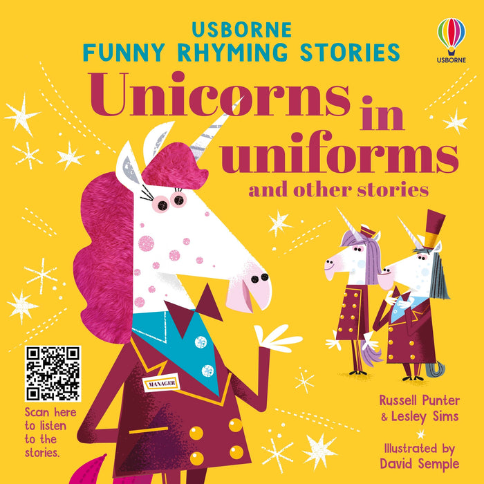 Usborne Unicorns in Uniforms and Other Stories. by Lesley Sims Russell Punter - Hardcover cover