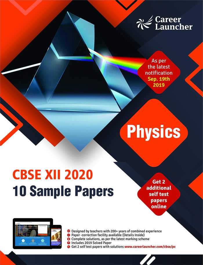 CBSE 2020 : Class XII - 10 Sample Papers - Physics by Career Launcher - Paperback cover