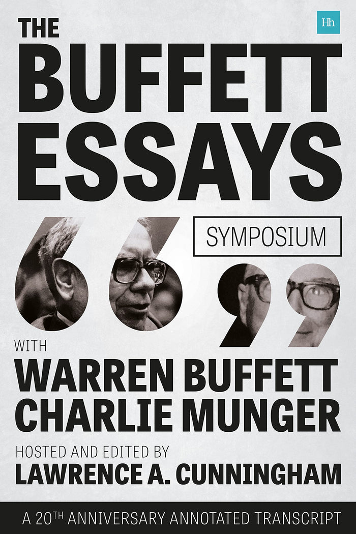 Front cover of the book 'The Buffett Essays Symposium: A 20th Anniversary Annotated Transcript' by Lawrence A. Cunningham.