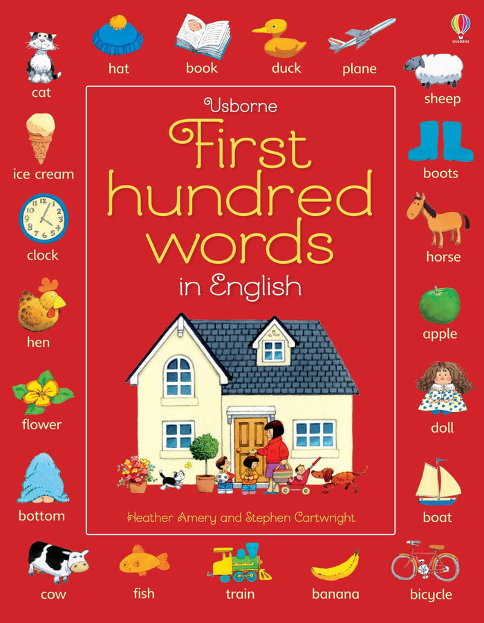 First 100 words in english (Le prime cento parole) by Heather Amery - Paperback cover