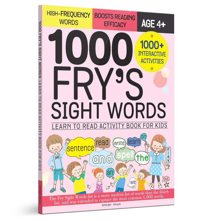 1000 Fry s Sight Words: Learn to Read Activity Book for Kids by Wonder House Books - Paperback cover