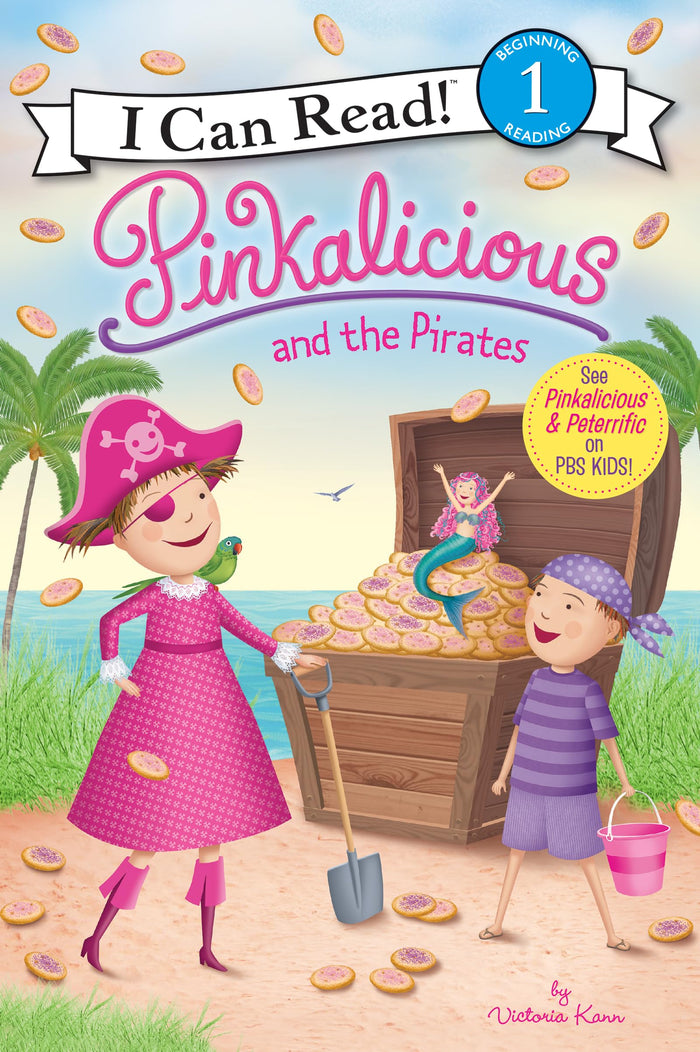 Pinkalicious and the Pirates: A Level One I Can Read Pirate Adventure About Unlikely Friendship for Children (Ages 4-8) (I Can Read Level 1) by Victoria Kann - Paperback cover