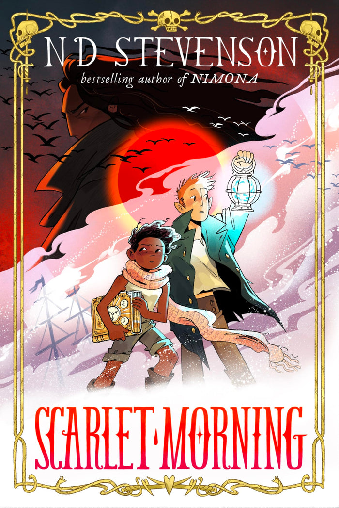 Scarlet Morning, Book 1: Scarlet Morning: An Illustrated Middle Grade Fantasy About Two Orphans on a Pirate Adventure for Children (Ages 8-12) by ND Stevenson - Hardcover cover