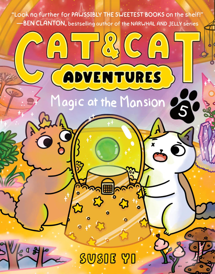 Cat & Cat Adventures: Magic at the Mansion: A Graphic Novel – Book 5: A Heartwarming Story About Saving Friends and Solving Mysteries by Susie Yi - Paperback cover
