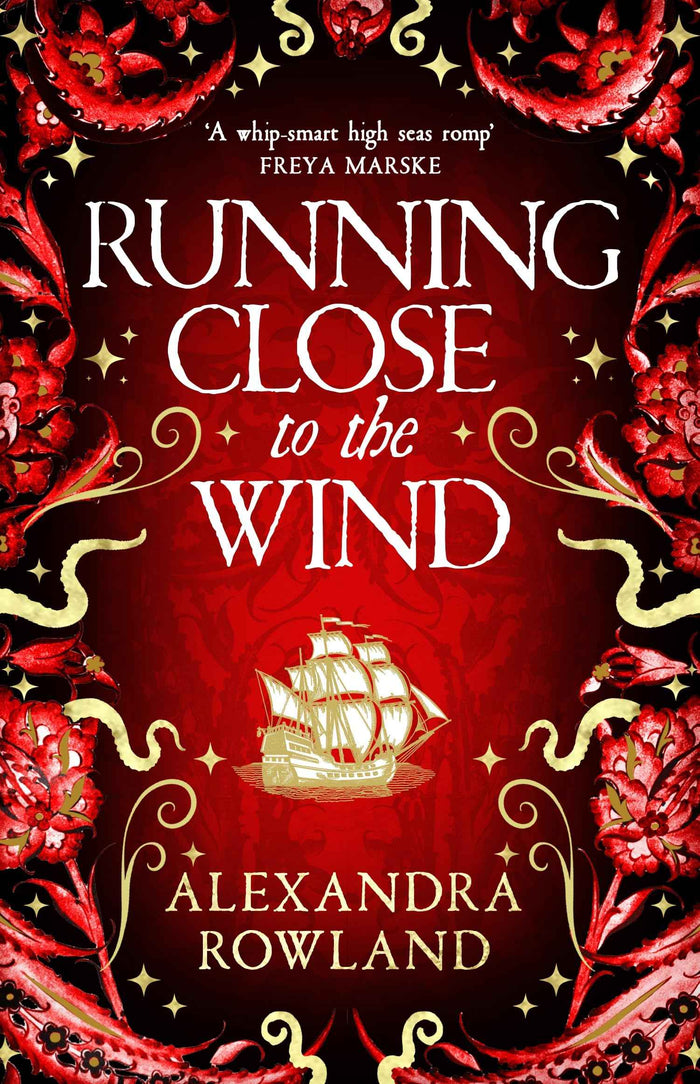 Front cover of the book 'Running Close to the Wind' by Alexandra Rowland.