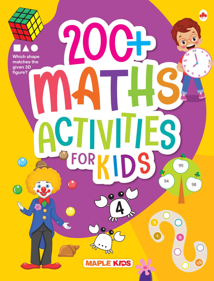 Math Activity Book for Kids - 200+ Activities by Maple Press - Paperback cover