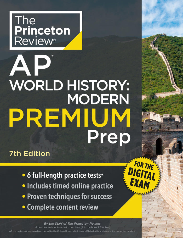 Princeton Review AP World History: Modern Premium Prep, 7th Edition: 6 Practice Tests + Digital Practice Online + Content Review (College Test Preparation) by The Princeton Review - Paperback cover