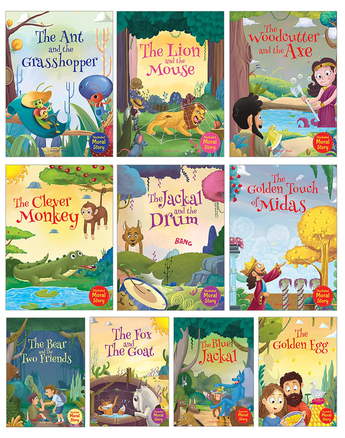 Illustrated Moral Stories (Collection of 10 Books) by Wonder House Books - Paperback cover