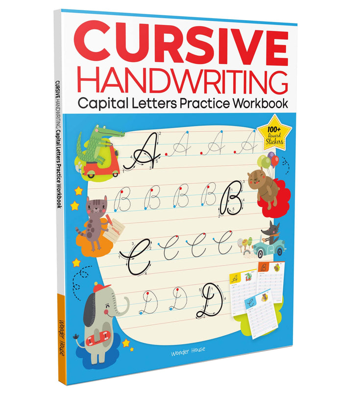 Cursive Handwriting - Capital Letters: Practice Workbook For Children by Wonder House Books - Paperback cover