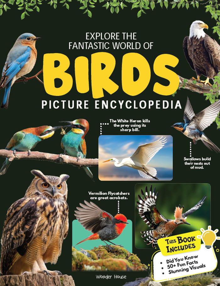 Explore Fantastic World of Birds Picture Encyclopedia by Wonder House Books - Paperback cover