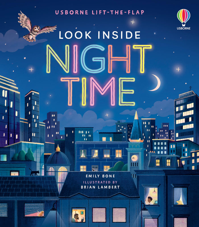 Usborne Look Inside Night Time by Emily Bone - Board Book cover