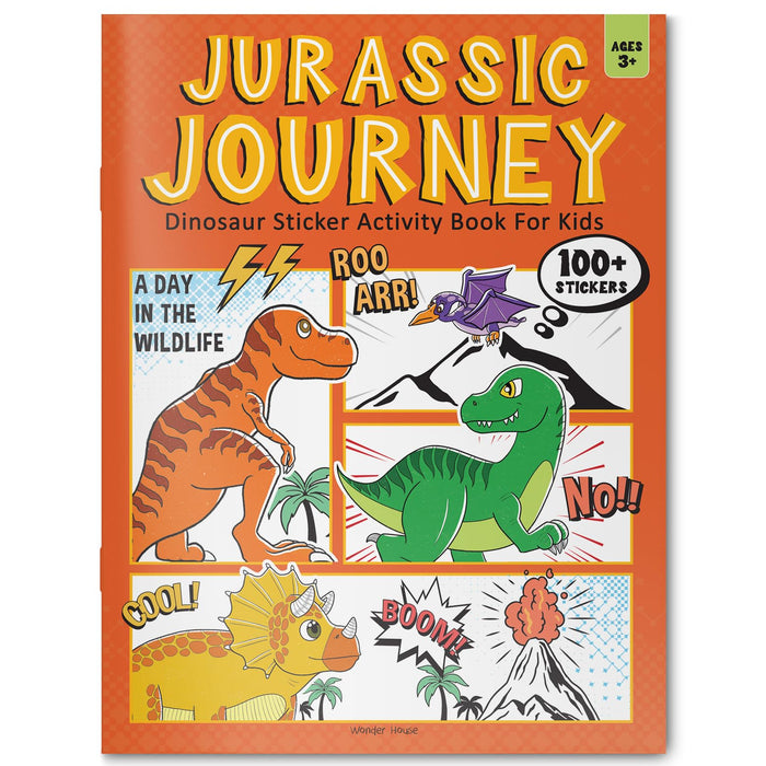 Jurassic Jamboree Dinosaur Sticker Activity Book For Kids by Wonder House Books - Paperback cover