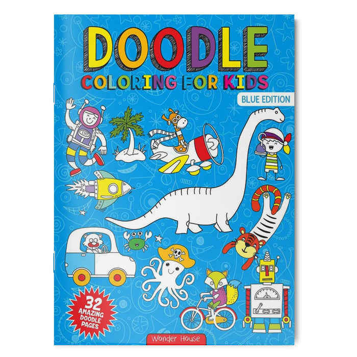 Doodle Coloring For Kids - Blue Edition by Wonder House Books - Paperback cover