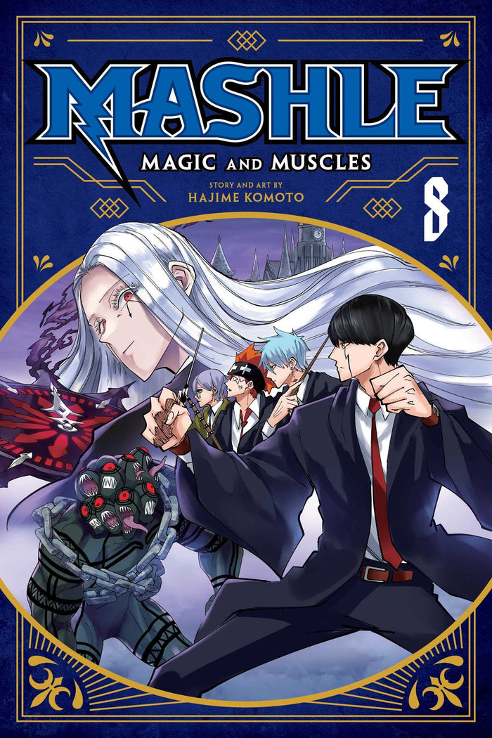 Mashle: Magic and Muscles, Vol. 8: Mash Burnedead And The Four Diamond Rings by Hajime Komoto - Paperback cover