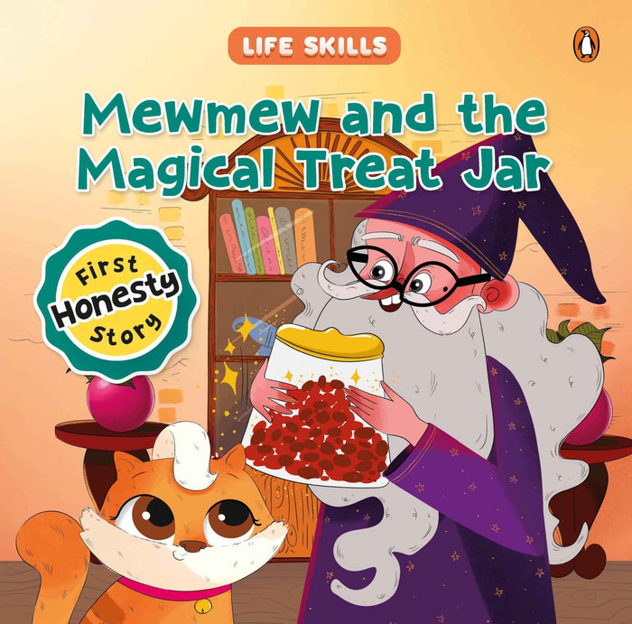 Front cover of the book 'Mewmew and the Magical Treat Jar (Life Skills Series): First Honesty Story | An Illustrated Storybook for Children about' by Penguin.