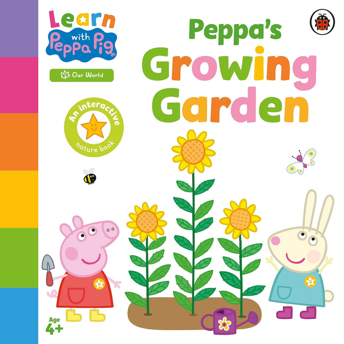 Ladybird Learn with Peppa Peppas Growing Garden. by Peppa Pig - Board Book cover