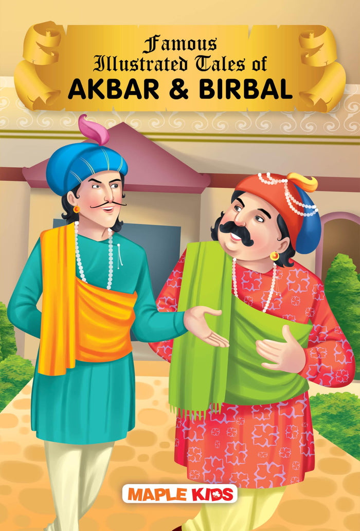Akbar and Birbal (Illustrated) - Story Book for Kids (Famous Illustrated Tales) by Maple Press - Paperback cover
